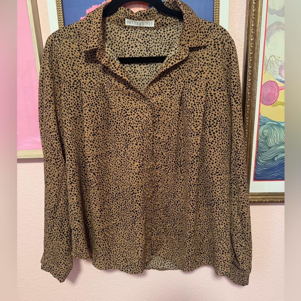 Cheetah Button Down Shirt
